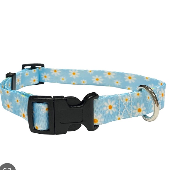 Other - 3/$10 NEW dog collar blue daisy small